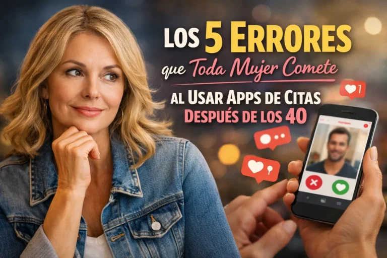 Los 5 errores que toda mujer comete al usar apps de citas después de los 40